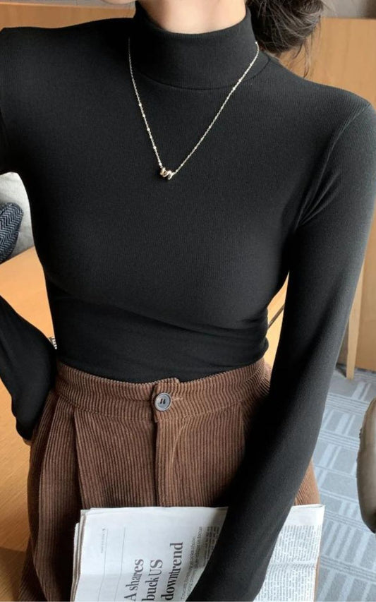 Sous-pull femme noir - Vue de face